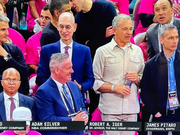 A 'murderers' row' of media executives showed up at the Knicks-Spurs NBA Finals opener