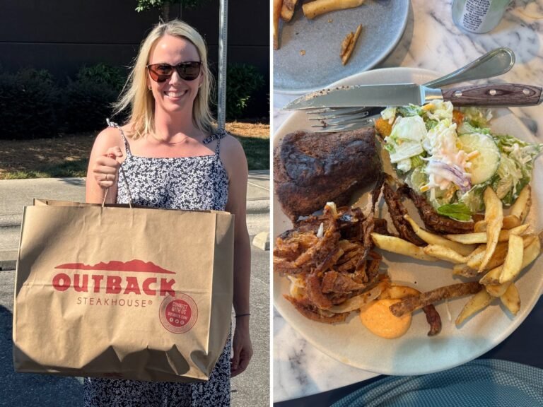 Our family of 4 tried Outback Steakhouse's $55 family-style meal deal. It felt like a steal for a steak dinner at home.