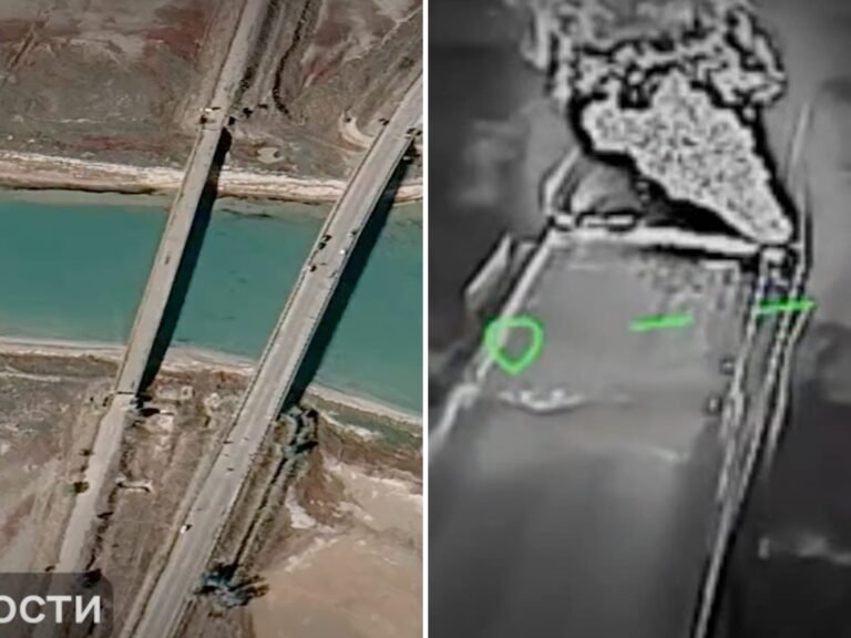 Ukrainian troops are crippling Russia's supply bridges by slamming drones repeatedly into the asphalt