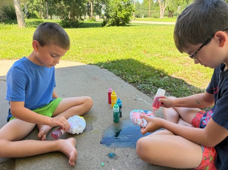 My kids' summer schedule includes both fun and chores. We get the boring stuff done first.