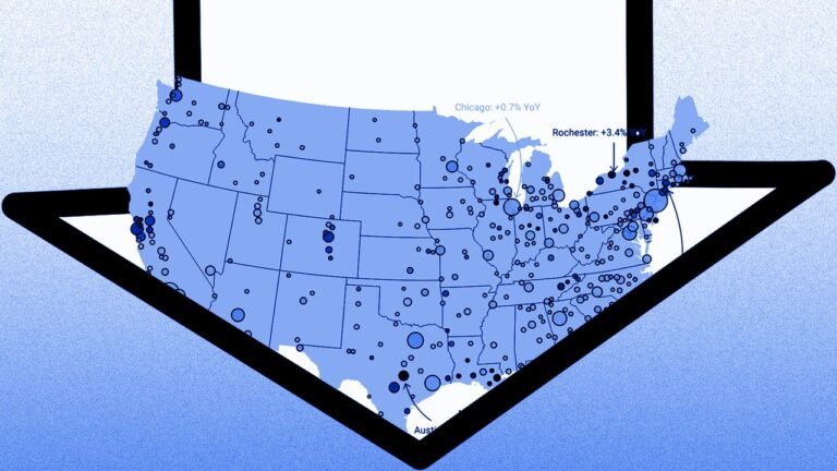 Zillow downgrades its home price forecast. Here’s its outlook for 400-plus housing markets