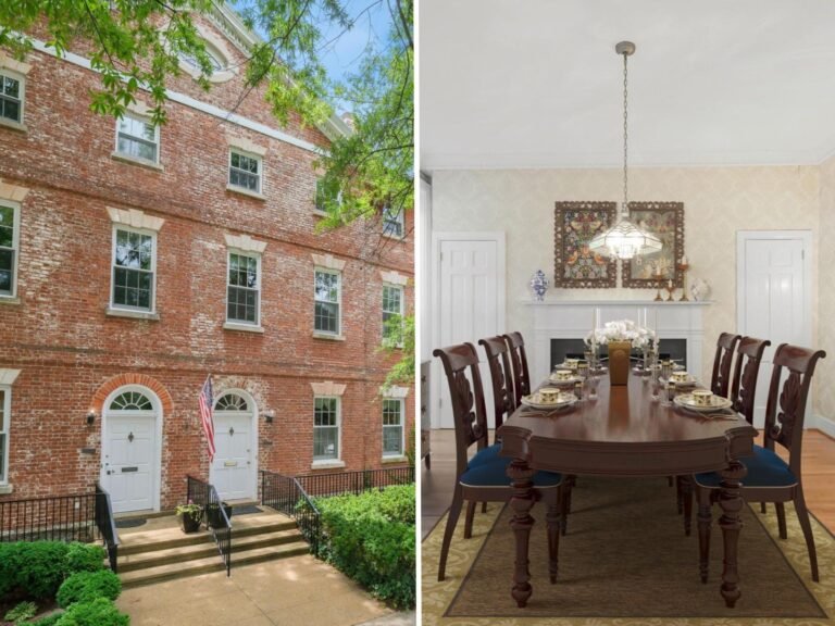 A Washington, DC, rowhouse built during George Washington's presidency is on sale for $1.15 million. Look inside.