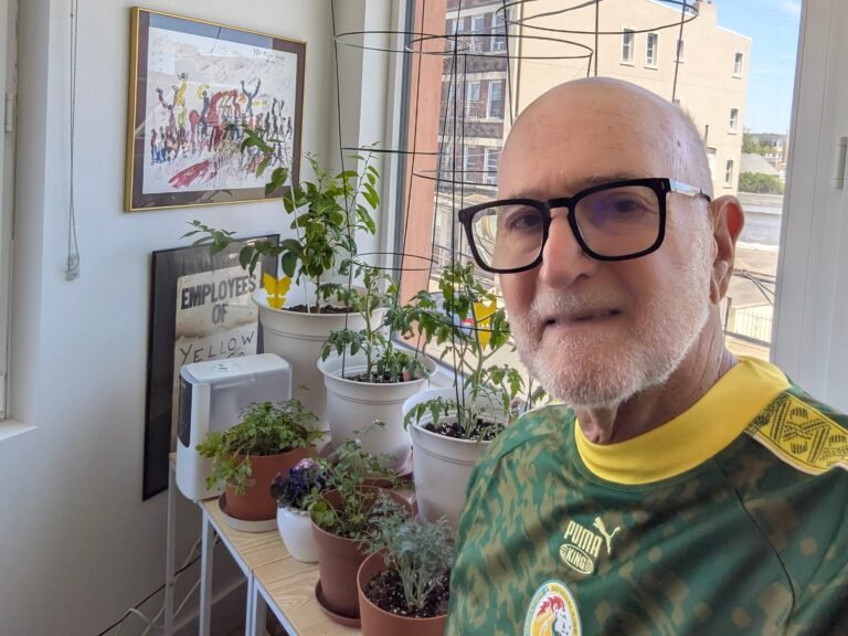 I'm a 75-year-old retiree in Newark. My partner and I spend $150 a week on groceries and save money by skipping meat.