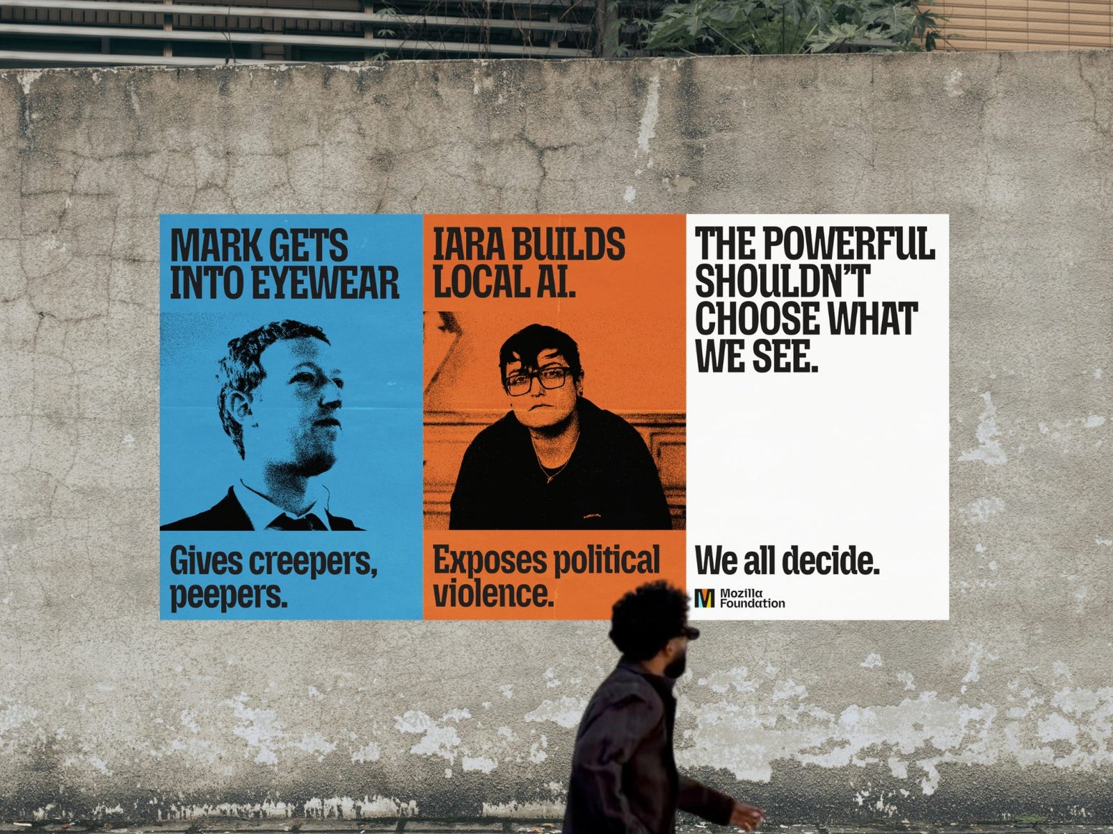 Mozilla is plastering New York with posters mocking tech billionaires as part of a new marketing campaign