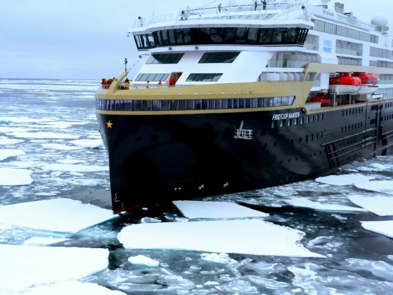 How a cruise ship navigates Greenland's icebergs and extreme Arctic conditions