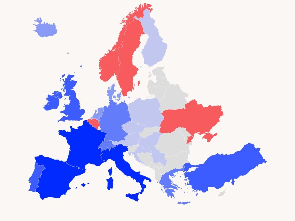 The Eurosummer season is getting longer and more popular. These 4 charts show how and where Americans are vacationing.