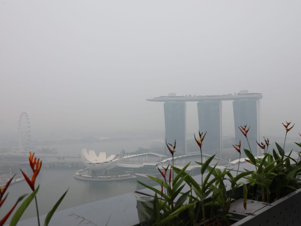 Singapore's iconic skyline is shrouded in a fire-related haze. Here's what it looks like across the island.