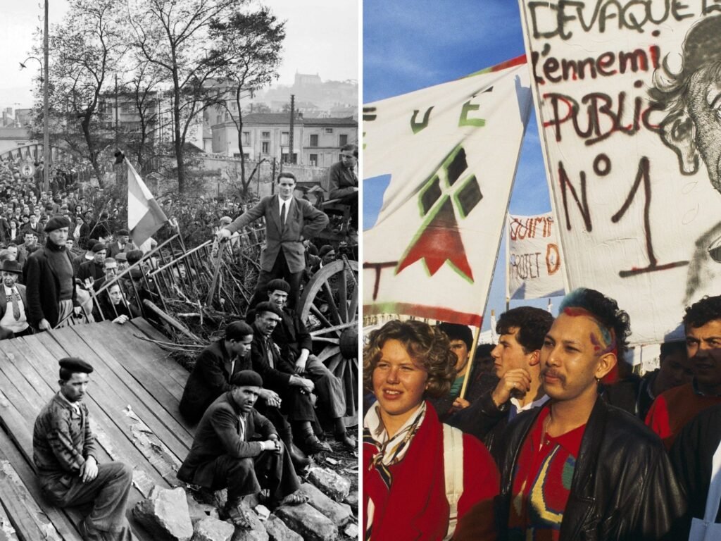Photos show some of France's biggest protests and riots over the past 100 years, from mass strikes to violent unrest