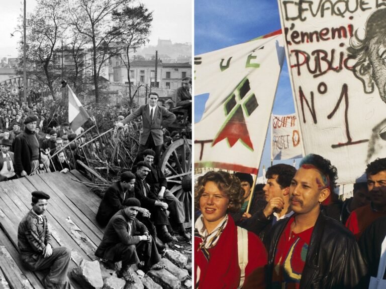 Photos show some of France's biggest protests and riots over the past 100 years, from mass strikes to violent unrest