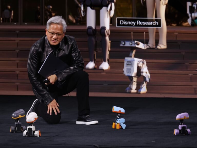 A protester and a robot duck hiccup: 2 moments from Jensen Huang's keynote didn't go to plan