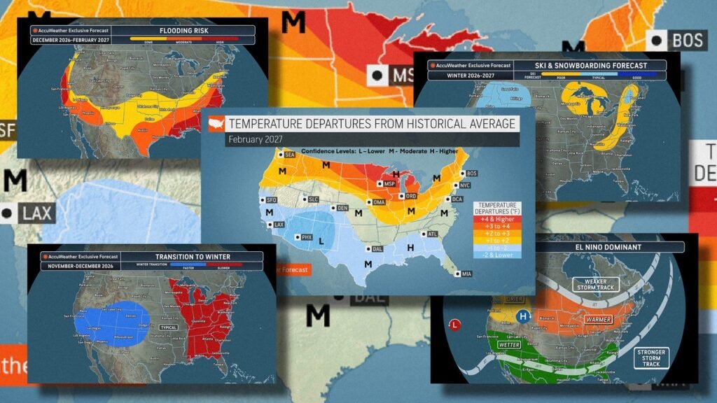 5 maps that show how the Super El Niño could impact winter weather across the U.S., from snow to floods