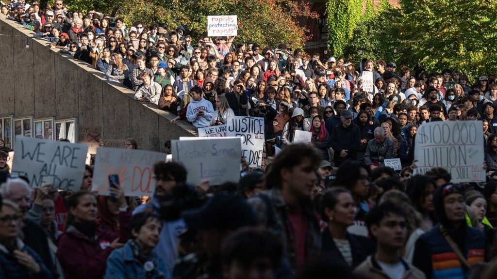 ‘I Am Jane Doe’ protests are taking place nationwide today as movement spreads in the wake of Cornell lawsuit